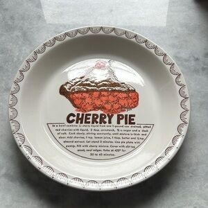 CHERRY PIE Pie ceramic dish